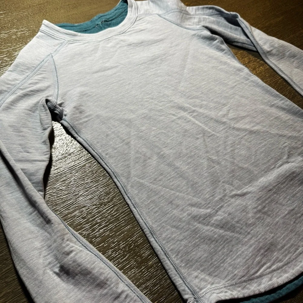 Lululemon Ivivva Shirt Long Sleeve Ice Blue 10